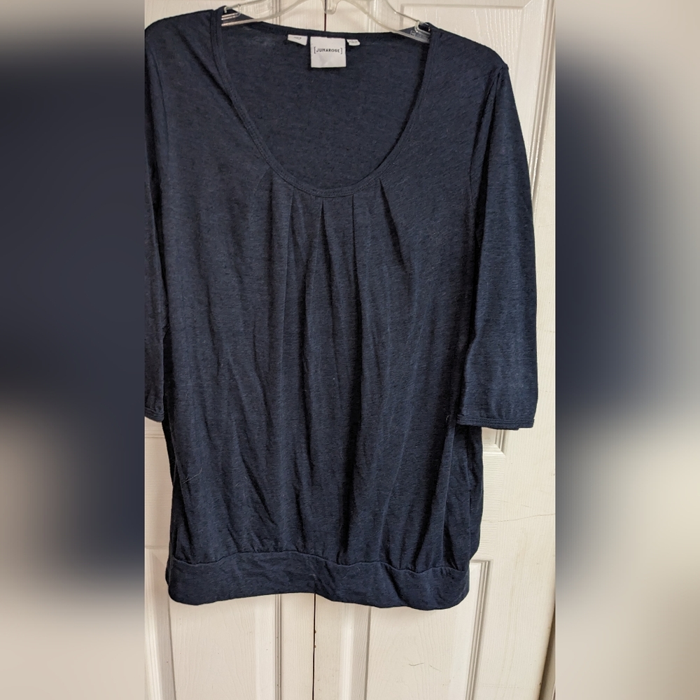 Junarose Size 1X 3/4 Sleeve Top